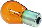 2 x 581 AMBER INDICATOR CAR BULBS OFFSET PINS 12V 21w BAu15s
