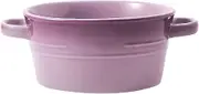 NOALED Soup Cups with Handles, Soup Bowls with Handles, Broth Cups, Porcelain Cream Soup Bowls, Ceramic Bowls, Purple