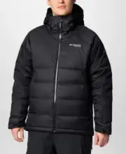 Mens Large Columbia Titanium Roaring Fork II Down Jacket Vented Omni Heat Gold