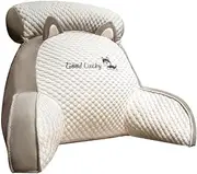 Bed Pillow for Sitting Ice Silk Support Cushion, Standing Ice Silk Cushion Bed Head Cushion Soft Package Bedroom Bed Back Cushion Removable Ice Beans Lumbar Support
