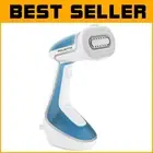 Travel-Friendly Pure Tex Clothes Steamer - Ultra-Fast 1600W, Light Blue Design