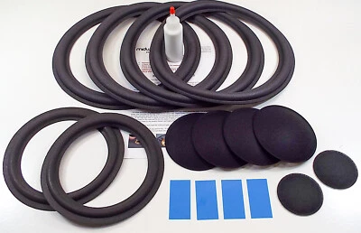 McIntosh XR7 Complete Refoam Kit - Speaker Foam Repair w/ Shims & Dust Caps!
