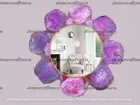 Natural Pink Geode Agate Mirror, Personalized Gifts For Christmas Decor Mirror