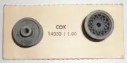 COX SLOT CAR RACING MAGNESIUM CHAPARRAL EXTRA NARROW THREADED FRONT WHEELS 14033