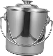 FIXOSHEE Stainless Steel Water Bucket with Lid Food Grade Container Sturdy Handle for Home and Commercial Use Versatile Storage for Water Ice and More Φ