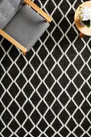 Rug Culture Black & White Hand Loomed Scandi Rug