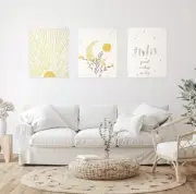 Set of 3 Boho Tapestry Wall Hangings 16" x 20"