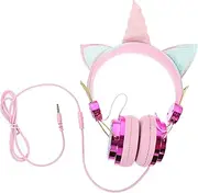 OSALADI Unicorn Headphones Headset with Mic Headphones Headphones Wireless Headphones Over Ear Headphone Earphones for Travel Earphones for School