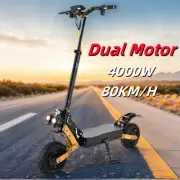 11" Tyre Electric Scooter 4000W Dual Motor 80KM/H Foldable 70KM