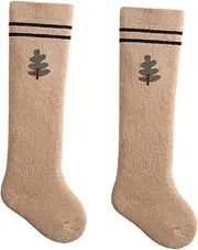 [WRITWAA] 1 Pair Newborn Socks Thickened Long Stockings Long Socks Knit Socks Winter Socks High Sock Socks Children Sock Thickened Stockings Leg Warmers Non-slip Socks
