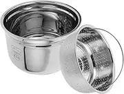 ULTECHNOVO 1 Set Stainless Steel Inner Pot Steamer Separator Rice Cooker Inner Pot Replacement Rice Cooker With Stainless Steel Inner Pot