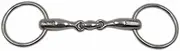 AMKA Double Jointed Solid Stainless Steel Snaffle Bit Thickness 18 mm Rings 65 mm