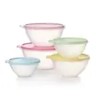 Airtight Food Storage Container Set Five Nesting Bowls with Lids for Meal Prep