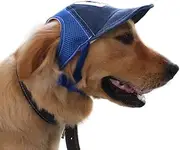 (Large, Blue) - Pet Dog Baseball Cap - Outdoor Hat Sun Protection Summer Hat for Small Medium Large Dogs