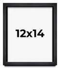 12x14 Shadow Box Frame Black | 1 Inches Deep Real Wood Farmhouse Shadowbox Displ
