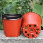 Two-Tone Mini Terracotta Plant Trays Round Planter Nursery Pots Flower Vases