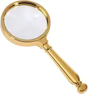 Antique Style Magnifying Glass Handheld Loupe for Seniors Zinc Alloy Material Reading Tool