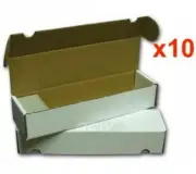 10 Boxes 800 Count Cardboard Trading Card Storage Box MTG Yugioh Pokemon AFL NBA