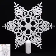White Glitter 20cm Tree Topper