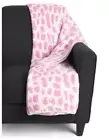 Cupcakes and Cashmere Pink & White Leopard Print 2-Sided Throw Blanket 50x70”