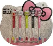 SANRIO Hello Kitty and Friends Toothbrush Collection Set of 5 Characters Include: - Hello Kitty - Cinnamoroll - Keroppi - Kuromi - My Melody
