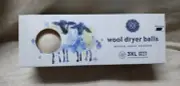 Woolzies 3XL Dryer Balls Natural Fabric Softener, Hypoallergenic Wool White