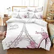 v447 Bed Sheets Eiffel Tower Bedding Duvet Cover Set Digital Printing Bed Linen Fashion Design Comforter Cover Bedding Sets Bed Set 3-Piece Bedding Se