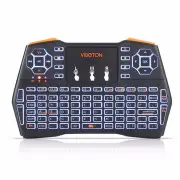 I8 Plus 2.4G Wireless Three Color Backlit English Mini Keyboard Touchpad Airmouse for TV Box Smart TV PC