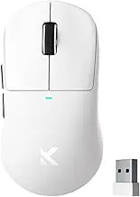 MCHOSE M7 Ultra Wireless Gaming Mouse, 8K Polling, 55g Lightweight Ergonomic Computer Mouse PAW3950 Optical Sensor 750 IPS 42000 DPI 6 Programmable Controls USB-C 3-Modes PC/Mac(White)