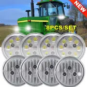 8pcs AR85264 Sealed LED Hi-Lo Beam For John Deere Combine 3300 4400 4420 6600