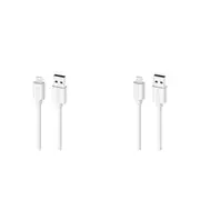 2PK Moki USB-A to MFi Certified Lightning SynCharge Cable 1 Meter Classic White