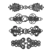 4pcs Vintage Sweater Clips Cape Cloak Clasp Cardigan Clips for Women, Gun-black