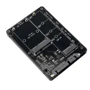 Solid State Drive Ssd M.2 B-Key And Msata 2-In-1 To Sata 3.0 Riser Card Black