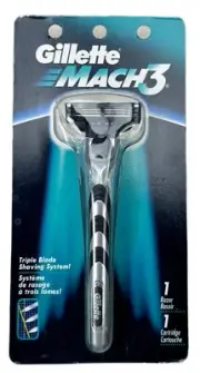 Gillette Mach 3 Triple Blade Razor Vtg 1998