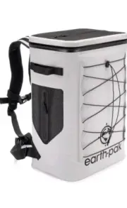 Nwt Earth-Pac Insulated Backpack 24 Can Cooler Light Grey Waterproof Heavy Duty