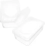 Garneck 2Pcs Wipes Dispenser Case Reusable Wipe Holder Stylish Storage for Wet Dry Wipes Volume Material for Home and Nursery Organization
