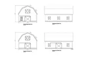 24X36 HORSE BARN PLANS GAMBREL ROOF PLAN POLE BARN CONSTRUCTION #17-PB2436GMB-1