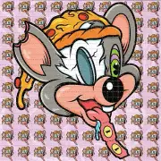 Chuck E Cheese by Brandon Ready BLOTTER ART perforated tabs psychedelic
