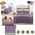 Luxurious Ultrasonic Reversible King Size Quilt Set - Elegant Geometric Design