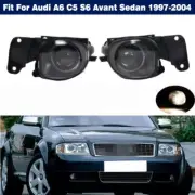 Pair Front Fog Lights Lamp Convex Lens For Audi A6 C5 S6 Avant Sedan 1997-2004 (for: Audi)