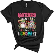 [Generic] Bartender and I Gnome It, Awesome Easter Day Couple Bunny Gnomes, Gnomies Egg Hunt Group Unisex T-Shirt
