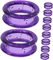 20pcs Scissors Silicone Ring Scissors Silicone Circle Grooming Shear Thumb Inserts Pet Scissor Ring Grips Pet Scissor Finger Ring Barber Tool Barber Supplies Soft Purple