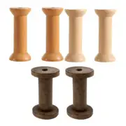 2 Pieces Wooden Empty Spool 3.1in Sewing Machines Wire Thread Ribbon Holder