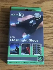 Sonic IQ LED Flashlight Glove 50 Lumens New In Box