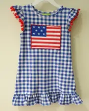 NWT Classic Whimsy Appliqued Flag Dress Girl's Size 5