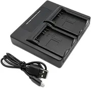 Hridz LP-E5 Dual Battery Charger for Canon LP-E5 EOS Rebel XS, Rebel T1i or EOS 500D, Rebel XSi or EOS 450D, 1000D, 500D, 450D, Kiss X3, KissX2, KissF Batteries (100% Compatible with Original)