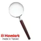 【Hamlet 哈姆雷特】3.4x/9.6D/63mm 台灣製手持型黑檀木柄放大鏡【A014】
