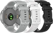 [3 Pack] 20mm Bands for Garmin Venu,Venu Sq/SQ2/2 Plus,Vivoactive 5 3 Music,Vivomove Luxe,Vivomove Style, Vivomove HR sport , Adjustable Elastic Replacement Strap for Forerunner 55/158/645/245 Music