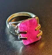9 Cts Ruby Ring - Size 6 - Natural Ruby in 925 Sterling Silver