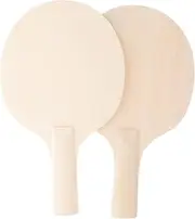 DIY Kids Table Tennis Paddle Set 2pcs Unfinished Racket for Hand Eye Coordination